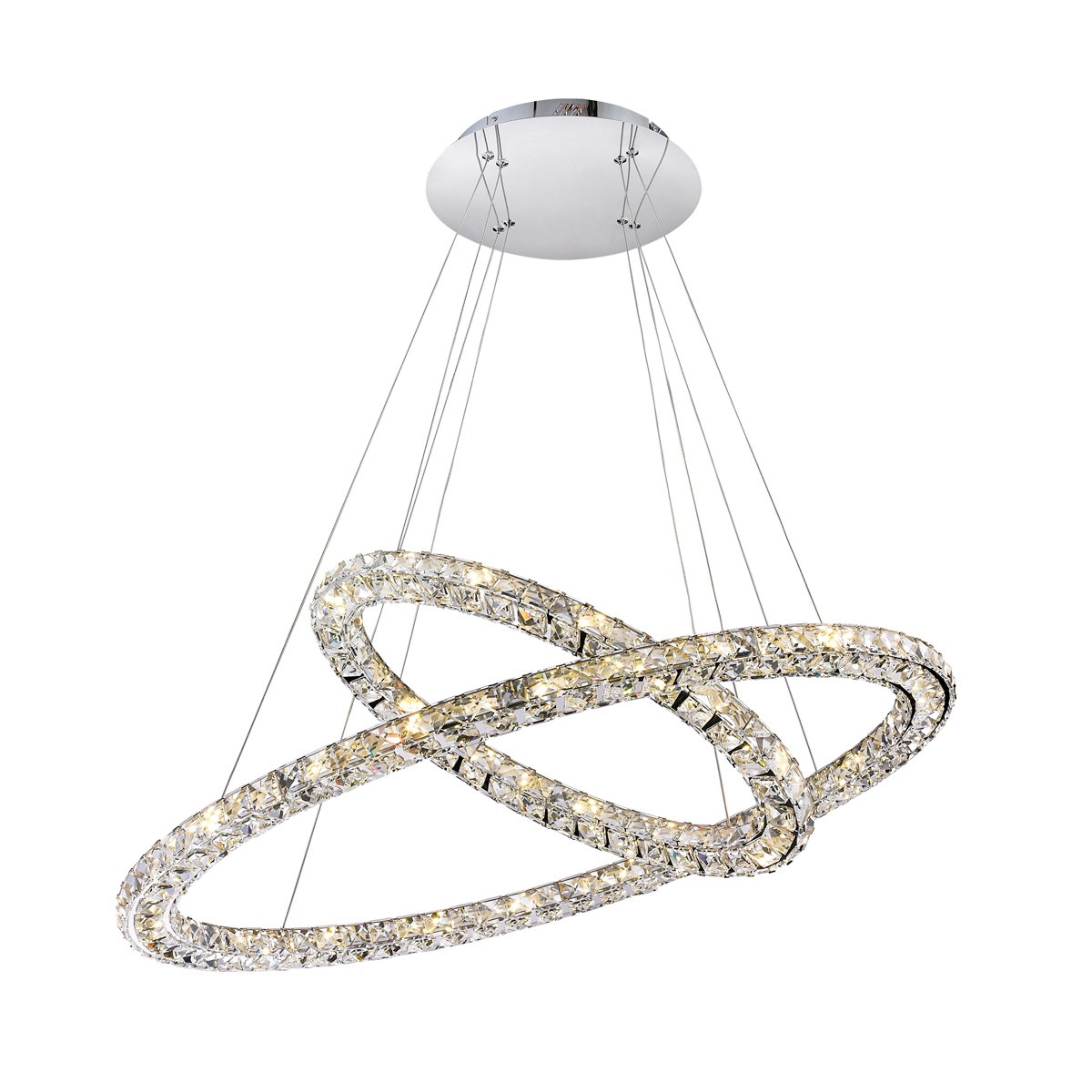 LED Krištáľový luster závesný MARILYN I – stropné svietidlo krištáľ - max 64W